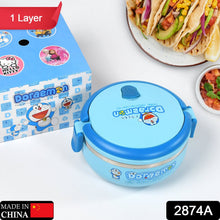Single Layer Doraemon Steel Lunch Box – Premium Lunch Box for Office & School - justgrabit.in | Just Grab It