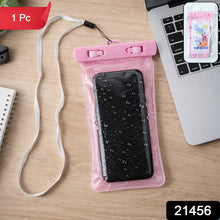 Pink Waterproof Phone Pouch Bag, Mobile cover (1 Pc) - justgrabit.in | Just Grab It
