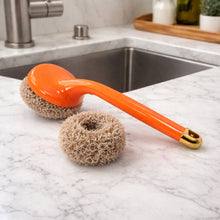 Heavy Duty Cleaning Scrubber Set with Long Handle (1 Set) - justgrabit.in | Just Grab It