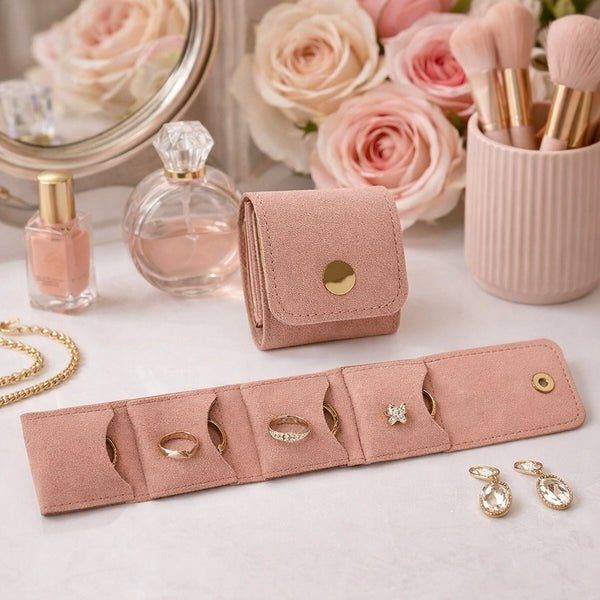 Compact Foldable Jewelry Storage Pouch / Wallet (1 Pc) - justgrabit.in | Just Grab It