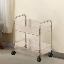 2 Layer Multipurpose Storage Trolley with Wheels (1 Pc) - justgrabit.in | Just Grab It
