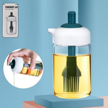 2 in 1 Glass Oil dispenser jar / Bottle with brush (1 Set) - justgrabit.in | Just Grab It