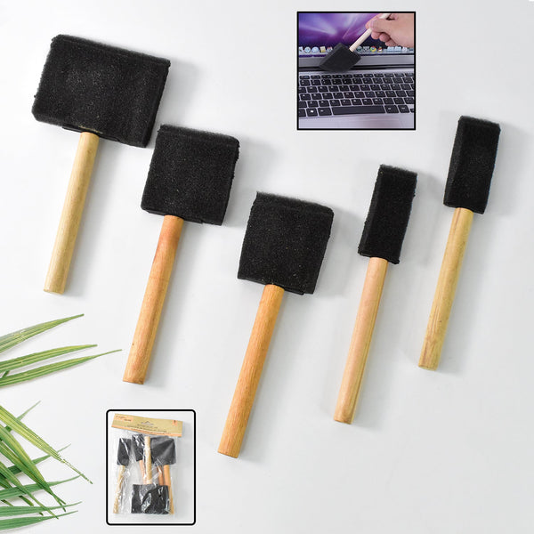 Multipurpose Sponge Brushes for Painting with Wooden Handles - justgrabit.in | Just Grab It