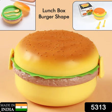 Burger Shape Lunch Box – Double Layer 1000ml Food Container with 2 Spoons for Kids - Justgrabit Inc.