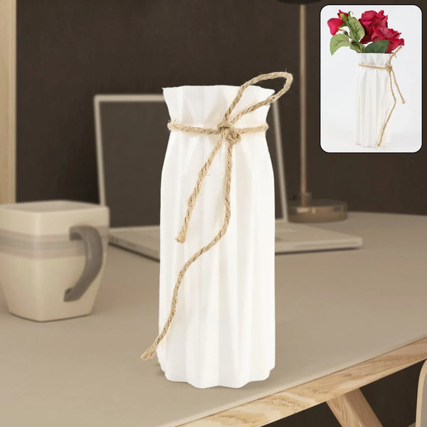 Plastic Vase / Pot - Elegant Design - Ideal Gift for Friends and Family (1 Pc) - Justgrabit Inc.