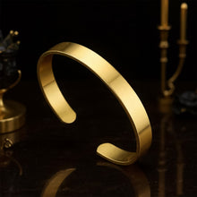 Elegant Gold Finish Open Cuff Bracelet Kada (1 Pc) - justgrabit.in | Just Grab It