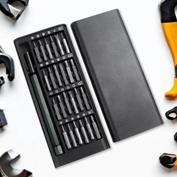 Aluminium 24 in 1 Precision Screwdriver Set, Screwdriver Tool Set (24 Pcs Set) - justgrabit.in | Just Grab It