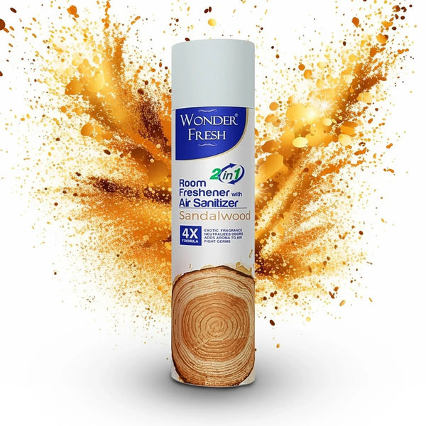 Fresh Air Freshener Spray, Sandalwood Fragrance | Long Lasting Fragrance for Home & Office (Mix Fragrance / 125 Gm) - Justgrabit Inc.