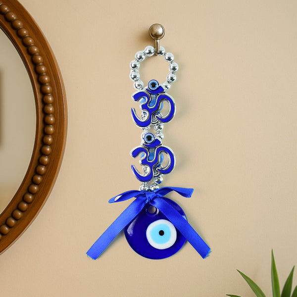 Decorative Double OM Symbol Evil Eye Hanging (1 Pc) - justgrabit.in | Just Grab It