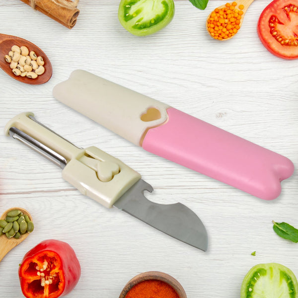 2 in 1 Knife, Multifunctional peeler fruit knife (1 Pc / Loose) - justgrabit.in | Just Grab It