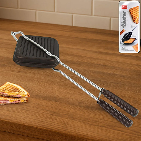 Apex Heavy Gauge Aluminium Grill Sandwich Toaster - Justgrabit Inc.