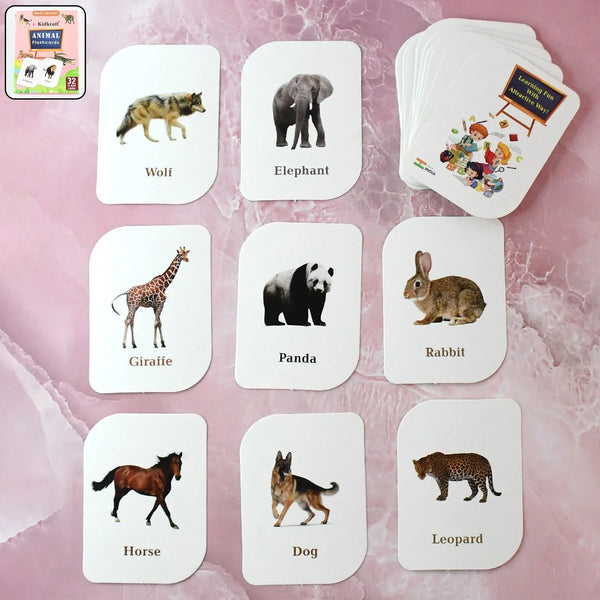 Kidkraft 32 - Piece Animal Flash Cards Set - Justgrabit Inc.