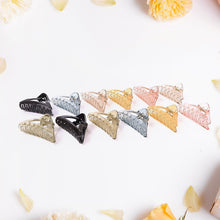 Triangle Shape Mix Color Plastic Hair Claw Clip – 12 Pc Durable Grip Women and Girls - justgrabit.in | Just Grab It