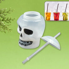 Ghost Face Bottle Water Bottle, Drinking Cup with Lid and Straw, Party Favors Summer Hawaiian and Beach Party Decorations for Kids Adults With Brown Box(1 Pc) - justgrabit.in | Just Grab It