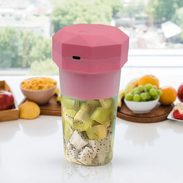Portable Multifunctional Electric Juicer Cup, USB Juice Maker 6 blade (350 ML) - Justgrabit Inc.