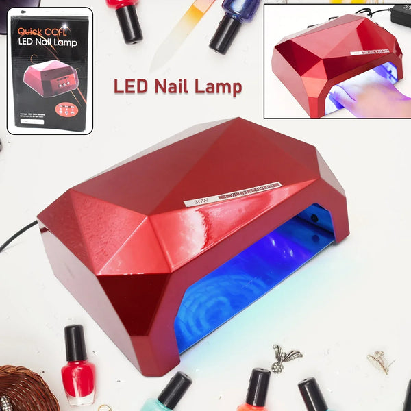 36W LED Nail Dryer, Curing Nail Polish UV Gel Diamond Shaped Nail Dryers (1 Pc) - justgrabit.in | Just Grab It
