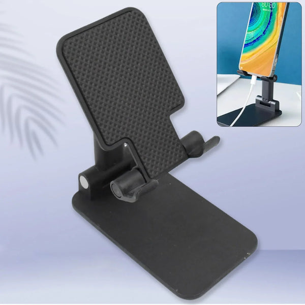DESKTOP CELL PHONE STAND PHONE HOLDER FULL 3 - WAY ADJUSTABLE PHONE STAND FOR DESK HEIGHT + ANGLES PERFECT AS DESK ORGANIZERS AND ACCESSORIES - justgrabit.in | Just Grab It