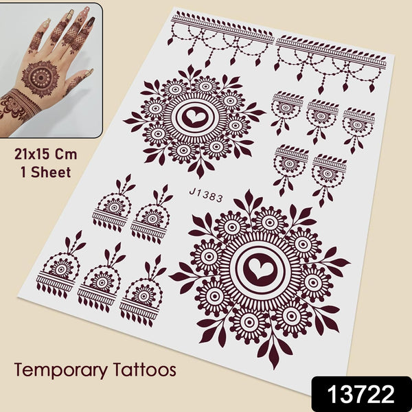 Temporary Tattoos Tattoo Sticker Skin Tattoo Stickers (1 Sheet) - justgrabit.in | Just Grab It