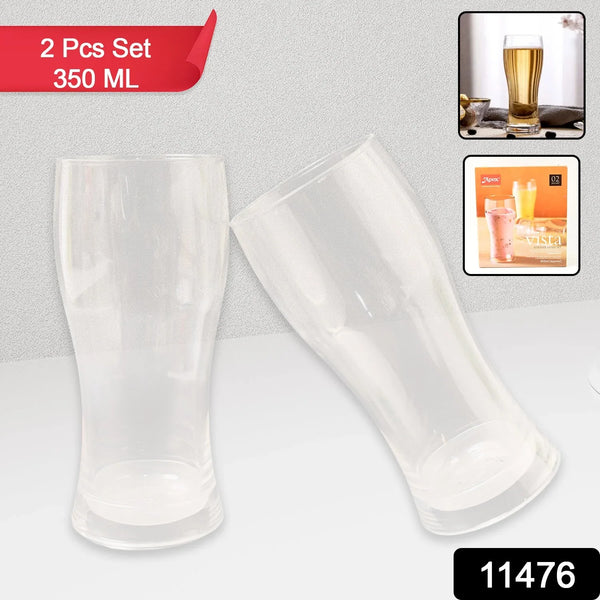 Apex Vista Unbreakable Pitcher Glass Set – 350 ML (Approx) | 2 - Piece - Justgrabit Inc.