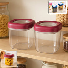 Supermom Transparent Twist Lock Kitchen Storage Container Set (Approx 800ML & 2Pc) - justgrabit.in | Just Grab It
