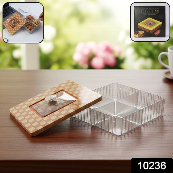 Plastic Multipurpose Dry Fruit Chocolates Mouth Box (1 Pc) - justgrabit.in | Just Grab It