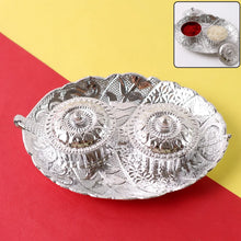 Leaf Shape Special Puja Thali (1 Pc / Mix Design) - justgrabit.in | Just Grab It
