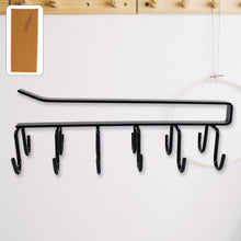 Double - Row Metal cupholder Rack, Multi - Purpose Iron Hanger with 6 Hooks (1 Pc) - justgrabit.in | Just Grab It