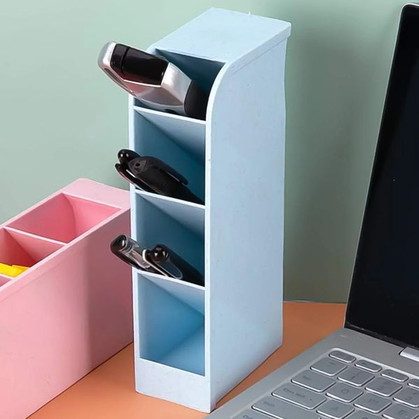 Multipurpose 4 Compartment Pen Holder Office Desktop (1 Pc) - justgrabit.in | Just Grab It