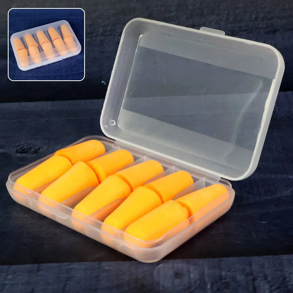 Foam Ear Plugs with Portable Storage Box (5 Pairs) - justgrabit.in | Just Grab It
