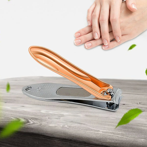Stainless Steel Folding Portable Large Nail Clippers with Nail File (1 Pc) - justgrabit.in | Just Grab It