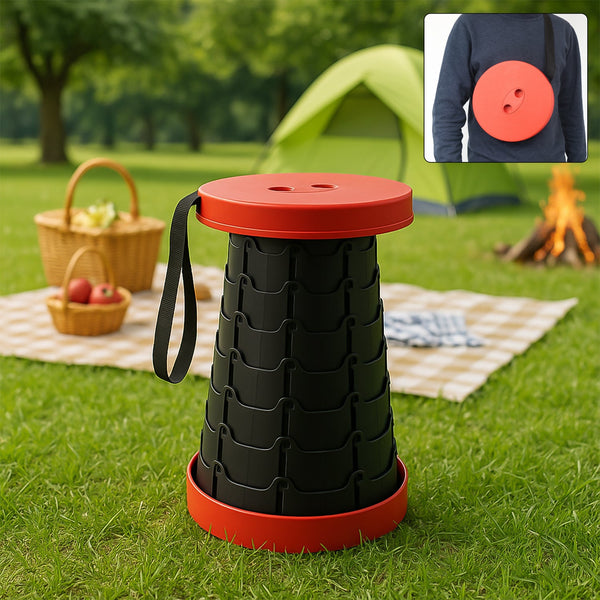Adjustable Portable Telescopic Folding Stool (1 Pc) - justgrabit.in | Just Grab It