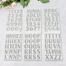 Silver Gem Letter & Numbers Stickers 1 Inch Letters, 130 Count (Pack of 6 Sheets) - justgrabit.in | Just Grab It