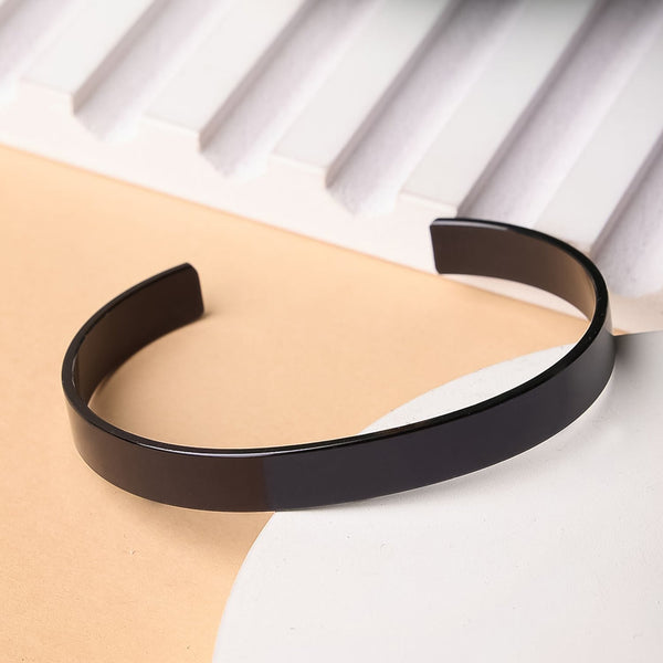 Stylish Black - Plated Stainless - Steel kada (1 Pc) - justgrabit.in | Just Grab It