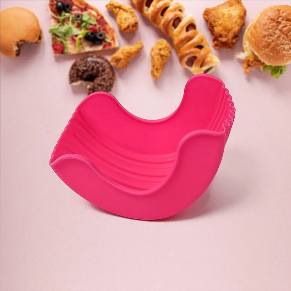 Silicone Burger Holder Snack Holder Reusable Burger Holder - justgrabit.in | Just Grab It