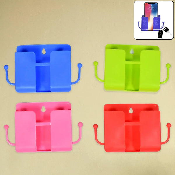 Wall Mounted Storage Box / Remote Storage Organizer Case with 2 Side Hanging Hooks (4 Pcs Set) - Justgrabit Inc.