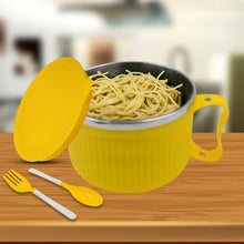 Safe Double - Layer Maggie Bowl with Lid & Handle – Versatile Bowl for Cereals, Fruits, Ramen & More - Justgrabit Inc.
