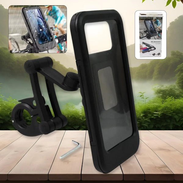 360 Rotation Bike Phone Mount Waterproof Cell Phone Holder (1 Pc) - Justgrabit Inc.