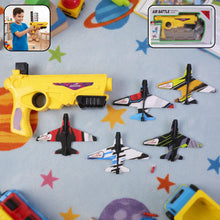 Air Battle Plane Launcher Gun Toy for Kids – Foam Glider Set (1 Set) - justgrabit.in | Just Grab It