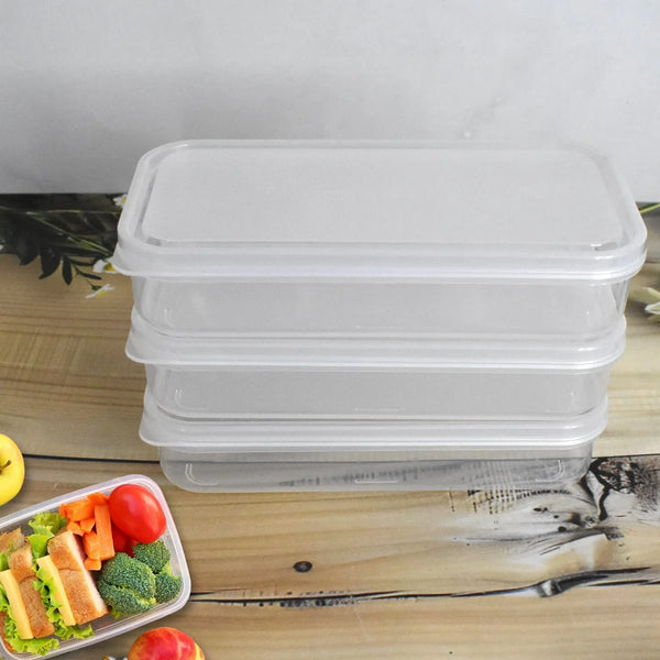 Plastic Square Lunch Box, Kitchen Containers Set (3 Pcs Set) - justgrabit.in | Just Grab It