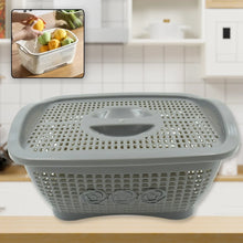 Multipurposes Plastic Basket, Organizer for Kitchen, Countertop, Cabinet, Bathroom with Lid, Plastic Storage Basket For Store Fruits, Vegetables, Magazines, Cosmetics, Stationary (1 Pc / Mix Color ) - Justgrabit Inc.