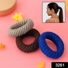 Tyre Shape Hair Rubber Bands Pack of 3 (Multicolour), Hair accessories - justgrabit.in | Just Grab It