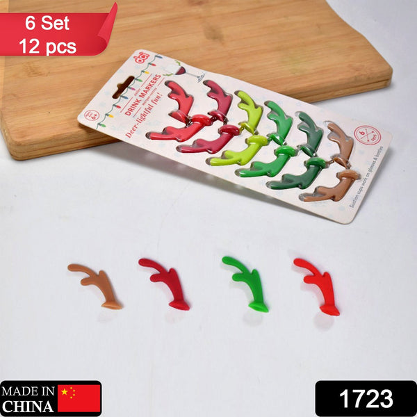 Silicone Deer Drink Marker, Safe Wine Glass Identification Tag 16PCS - justgrabit.in | Just Grab It
