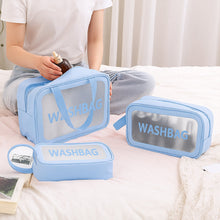 3 - IN - 1 Waterproof Transparent Travel Toiletry Bag Set - justgrabit.in | Just Grab It