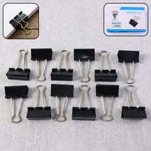 Extra Large Heavy - Duty Black Binder Clips Set (41 mm, 12 Pc) - justgrabit.in | Just Grab It