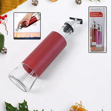 Glass Oil Dispenser with Plastic Covering, Oil and Vinegar Bottle (300 ml) - Justgrabit Inc.