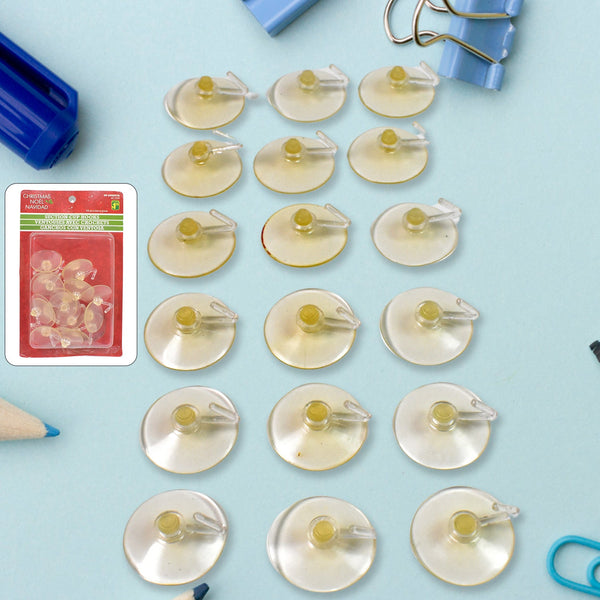Transparent Rubber Vacuum Sucker, Suction Cup Hooks (18 Pcs Set) - justgrabit.in | Just Grab It