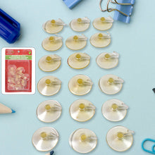 Transparent Rubber Vacuum Sucker, Suction Cup Hooks (18 Pcs Set) - justgrabit.in | Just Grab It