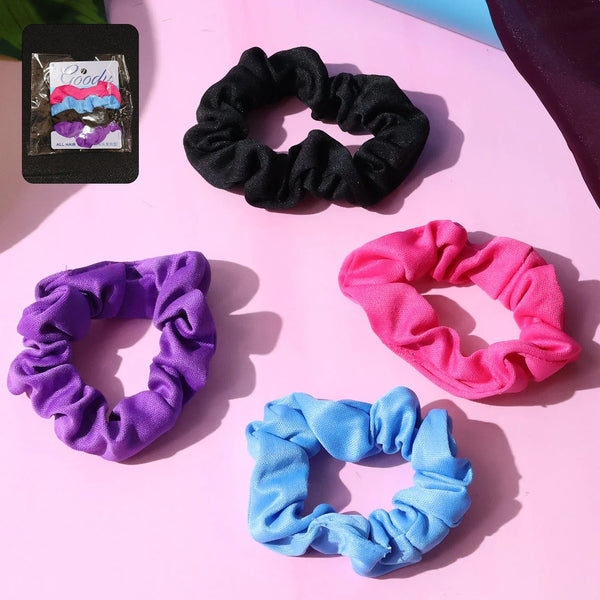 Soft Elastic Hair Scrunchies - (Set) - justgrabit.in | Just Grab It