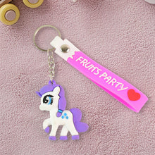 Cute Cartoon Unicorn Keychain with Silicone Strap (1 Pc / Mix design) - justgrabit.in | Just Grab It