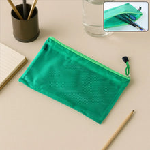 Zipper Mesh Pouch Multipurpose Travel Bag for Cosmetics Makeup Offices Supplies (25 x 16 cm) - Justgrabit Inc.